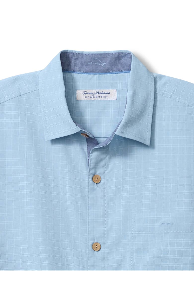 Tommy Bahama Castal Cool Costa Check Short Sleeve Button-Up Shirt, Alternate, color, Vacation Blue