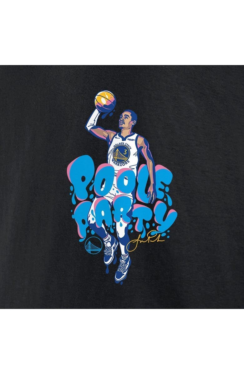 FANATICS Men's Fanatics Branded Jordan Poole Black Golden State Warriors Poole Party T-Shirt, Alternate, color,