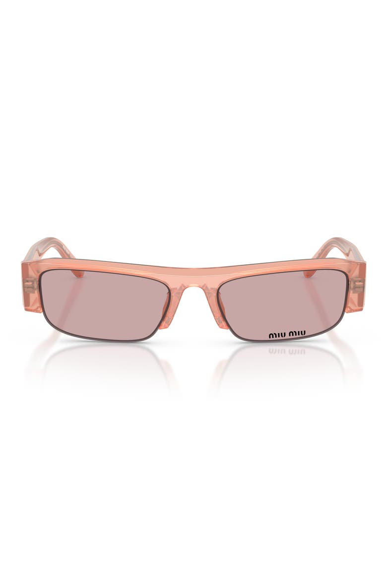 51mm Rectangular Sunglasses, Main, color, OPAL PINK / PINK