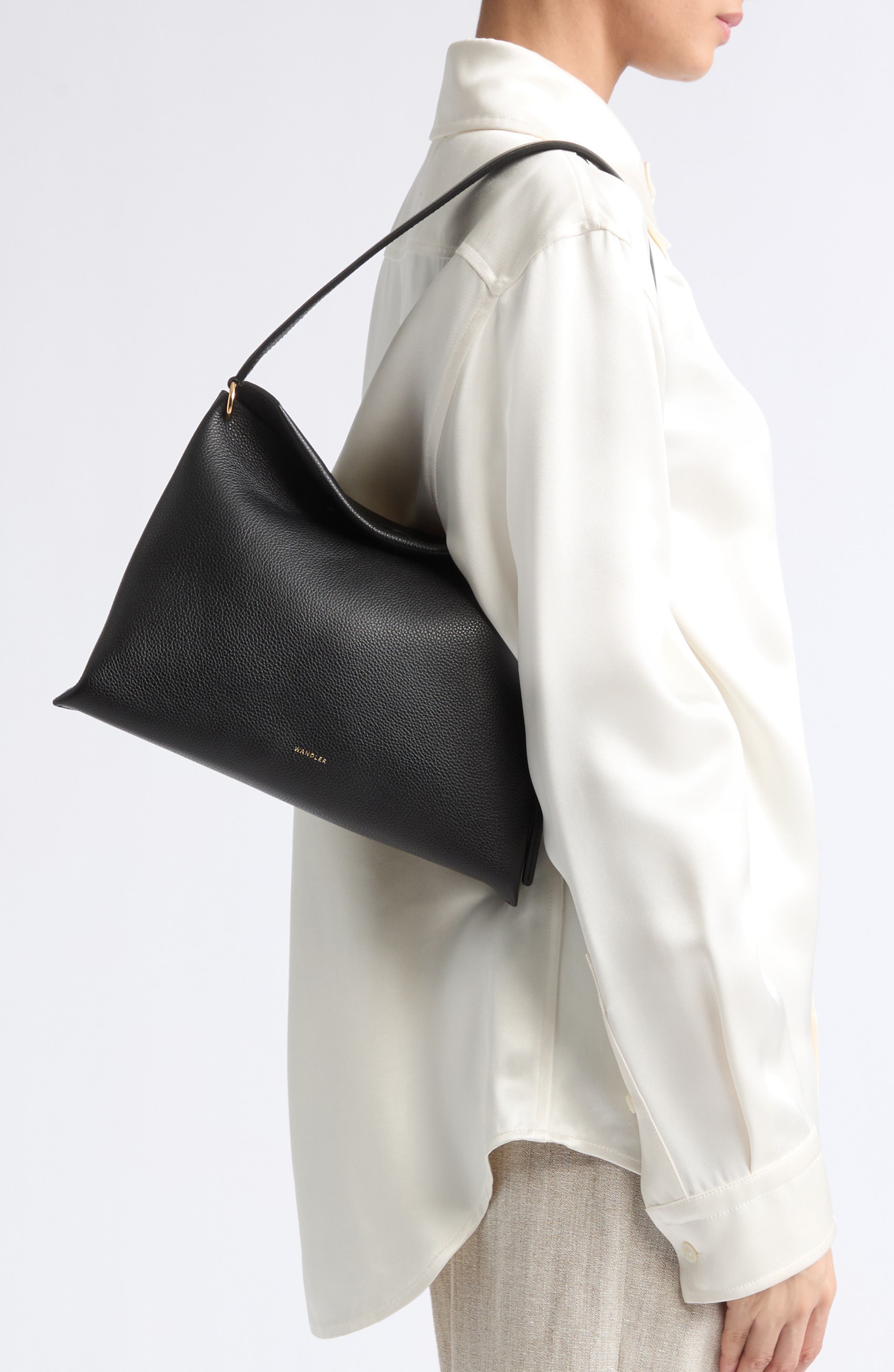 Small Penelope Leather Tote, Alternate, color, BLACK CRUST