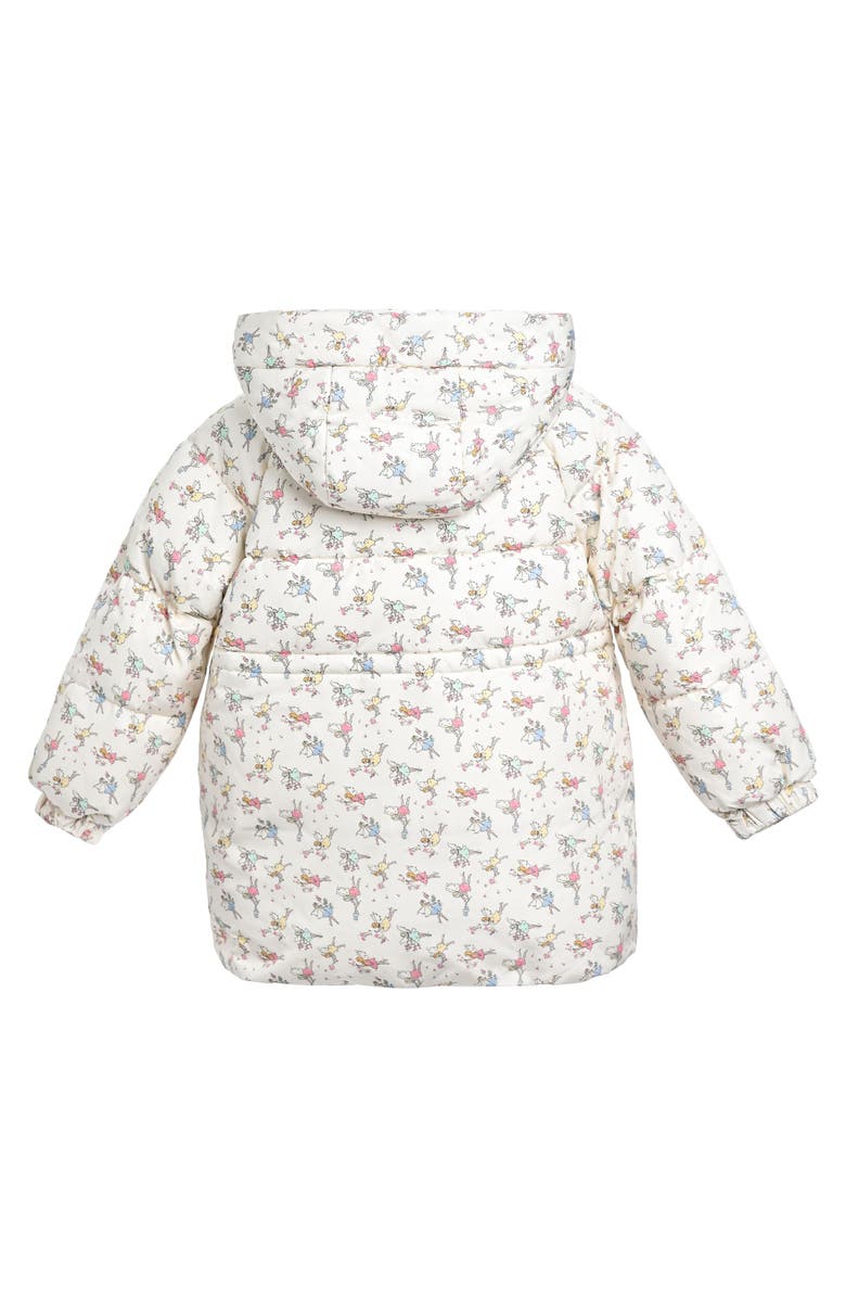 Mimi Tutu Floral Bow Hooded Coat, Alternate, color, Cream