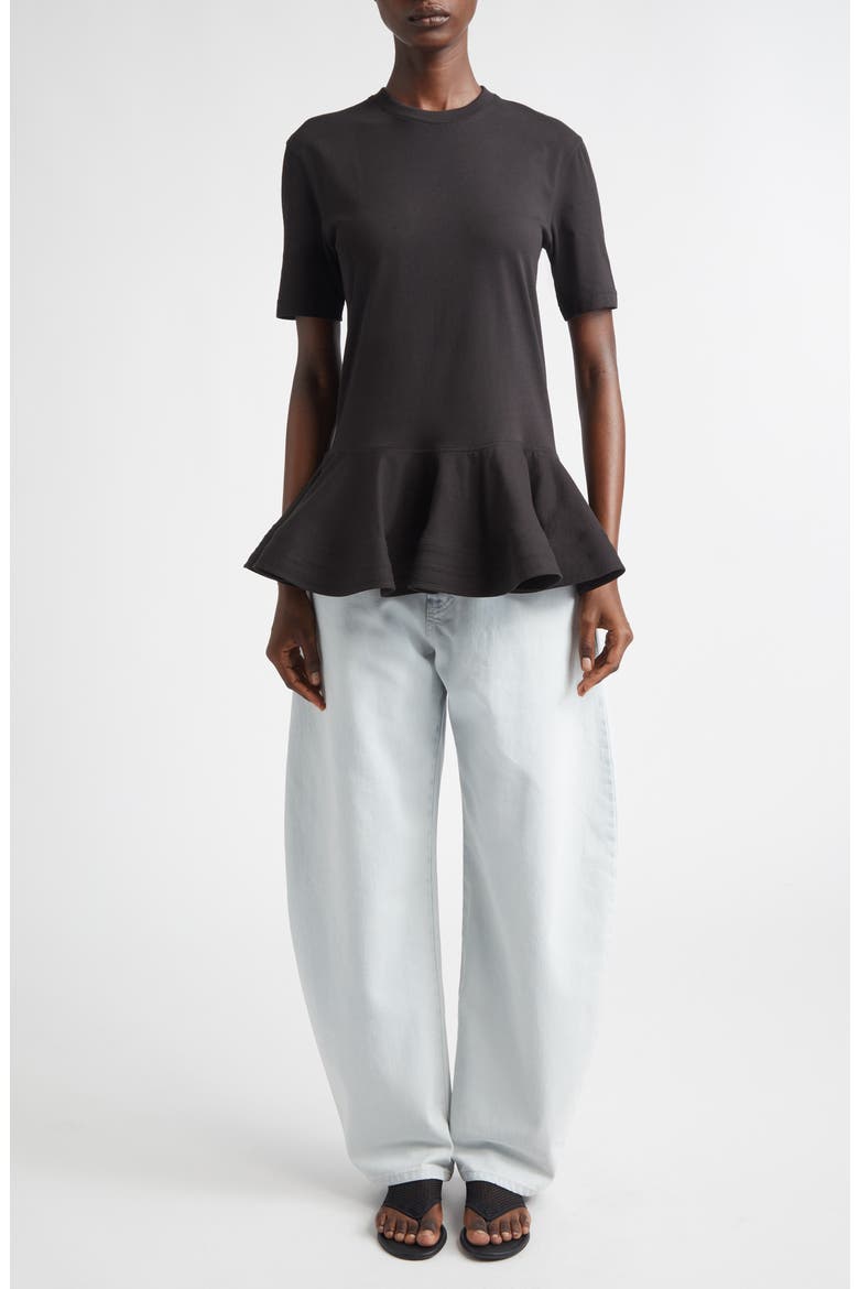 Peplum T-Shirt, Alternate, color, NOIR ALAIA