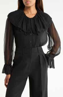 The Tiered Statement Ruffle Collar Blouse