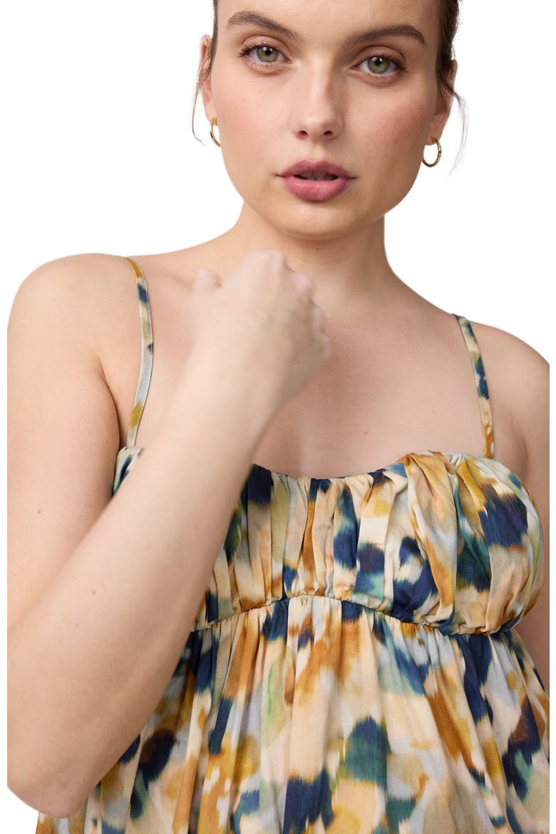 Watercolor Floral Print Poplin Maternity Maxi Dress, Alternate, color, Multi Floral
