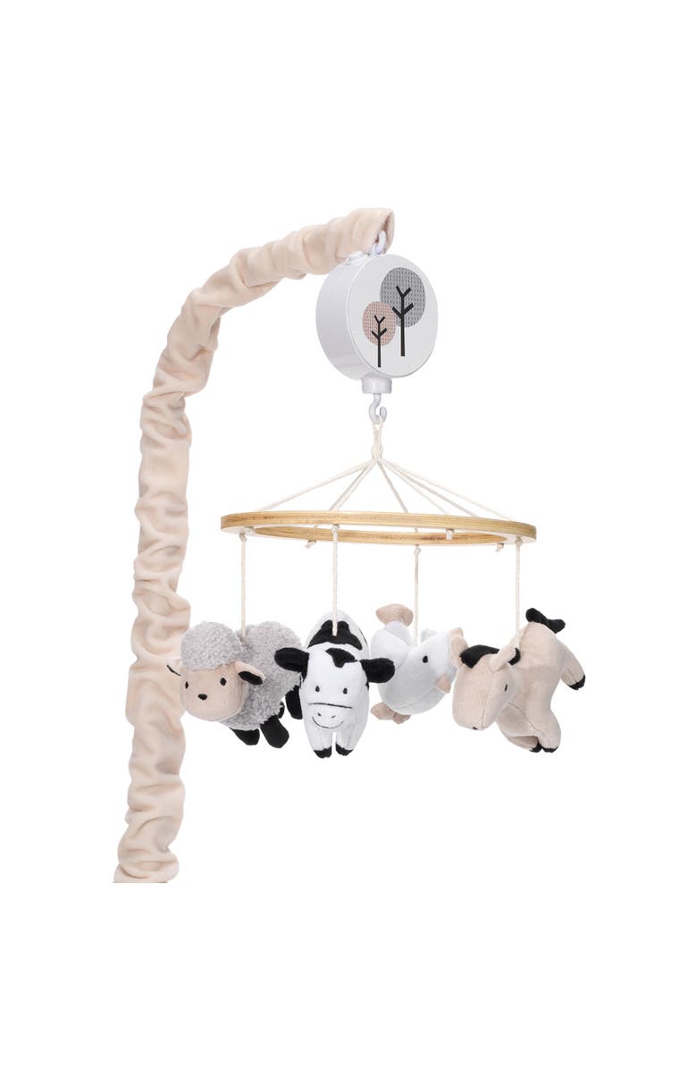 Lambs & Ivy Baby Farm Animals Musical Baby Crib Mobile Soother Toy, Main, color, Multicolor