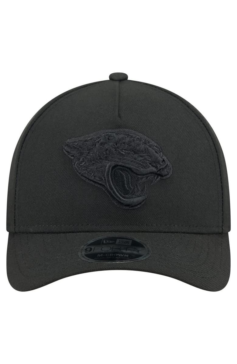 New Era Men's New Era Black Jacksonville Jaguars Team Collection 9FORTY M-Crown A-Frame Adjustable Hat, Alternate, color, Black