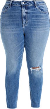 Bayeas Ripped High Waist Ankle Skinny Jeans