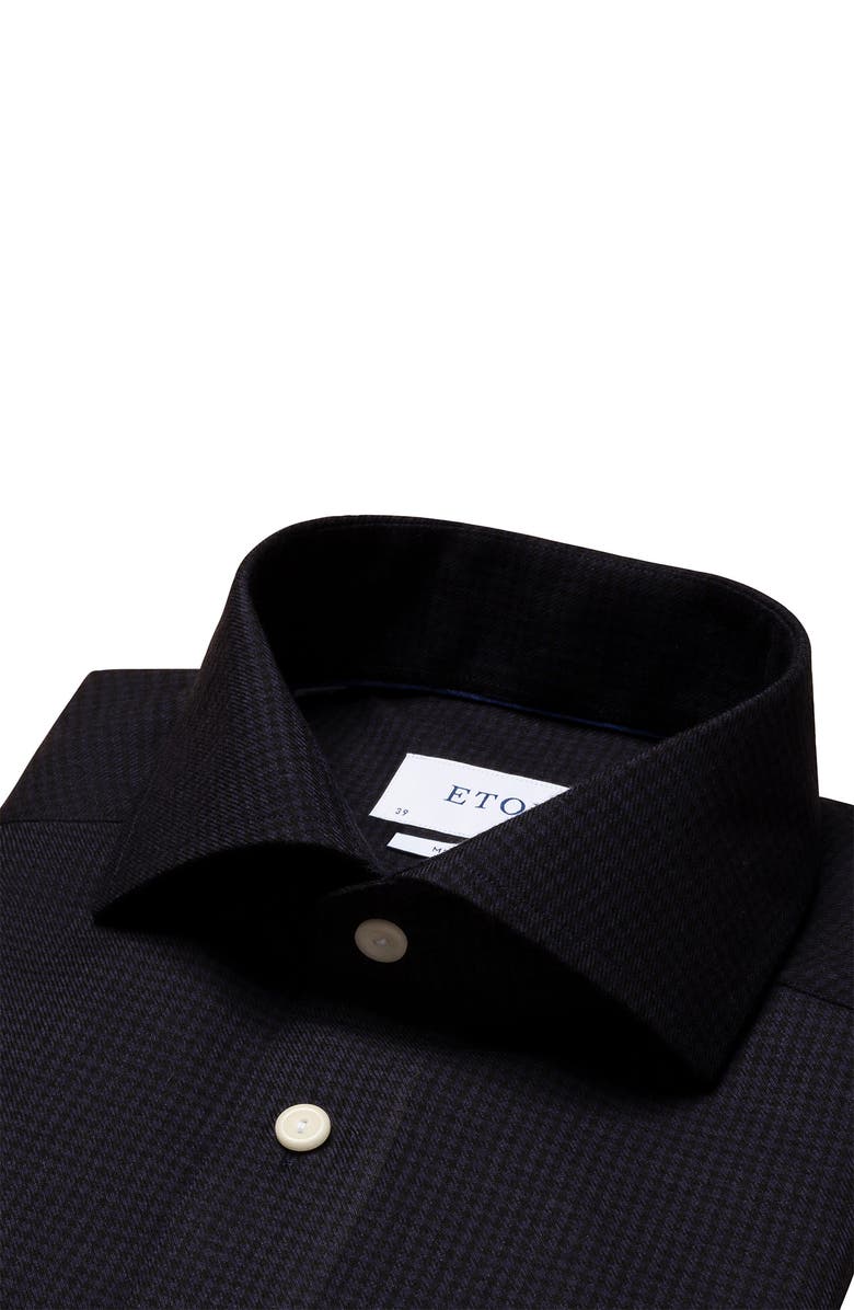 Eton Contemporary Fit Houndstooth Merino Wool Dress Shirt, Alternate, color,