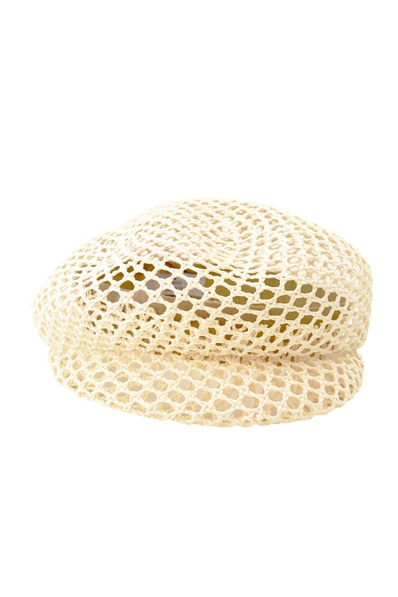 Ami Sculptural Mesh Straw Cap, Alternate, color, Natural