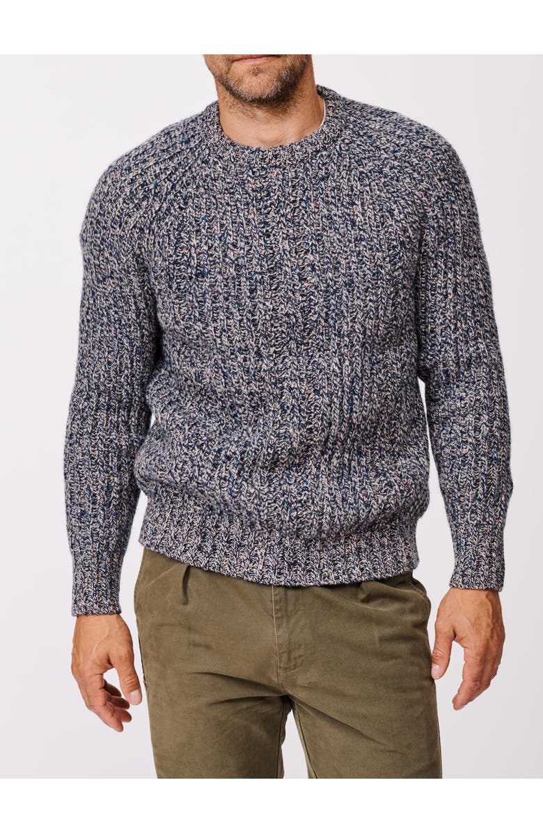 Aubin Gunby Rib Crew Neck Sweater, Alternate, color, Blue Twist