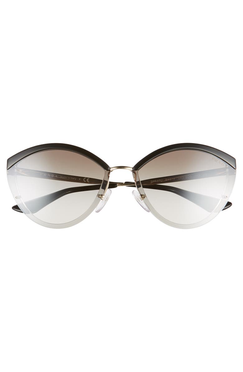 Prada Cinma Evolution 64mm Oversize Sunglasses, Alternate, color, 