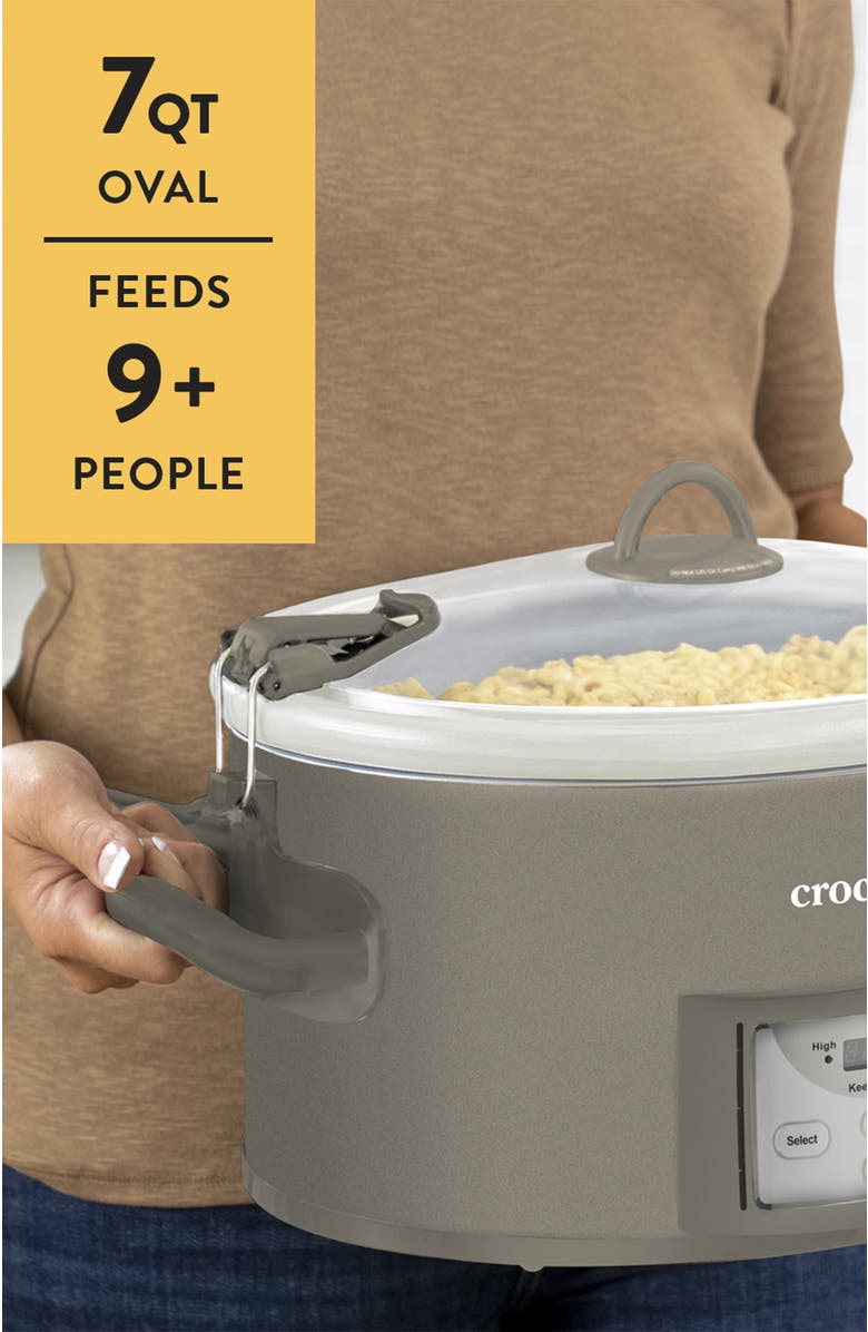 Crock-pot Programmable 7-Quart Cook & Carry Slow Cooker, Alternate, color, Grey