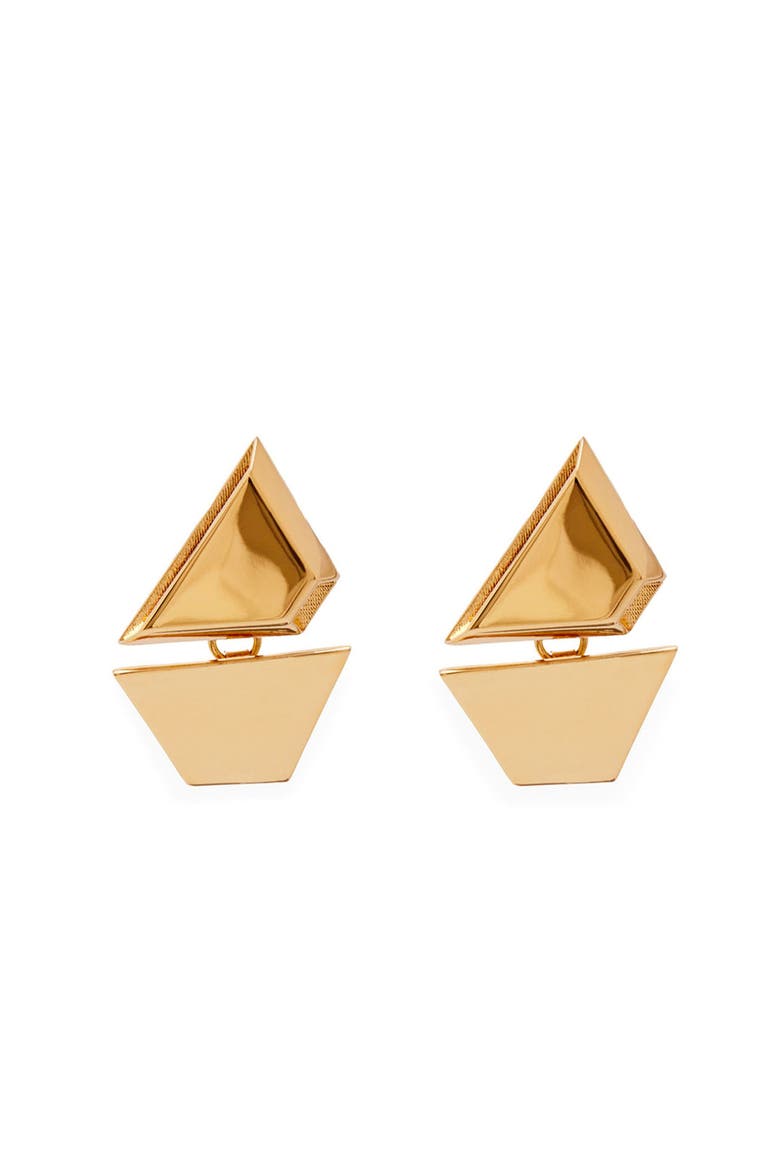 Optical Earrings, Main, color, Gold
