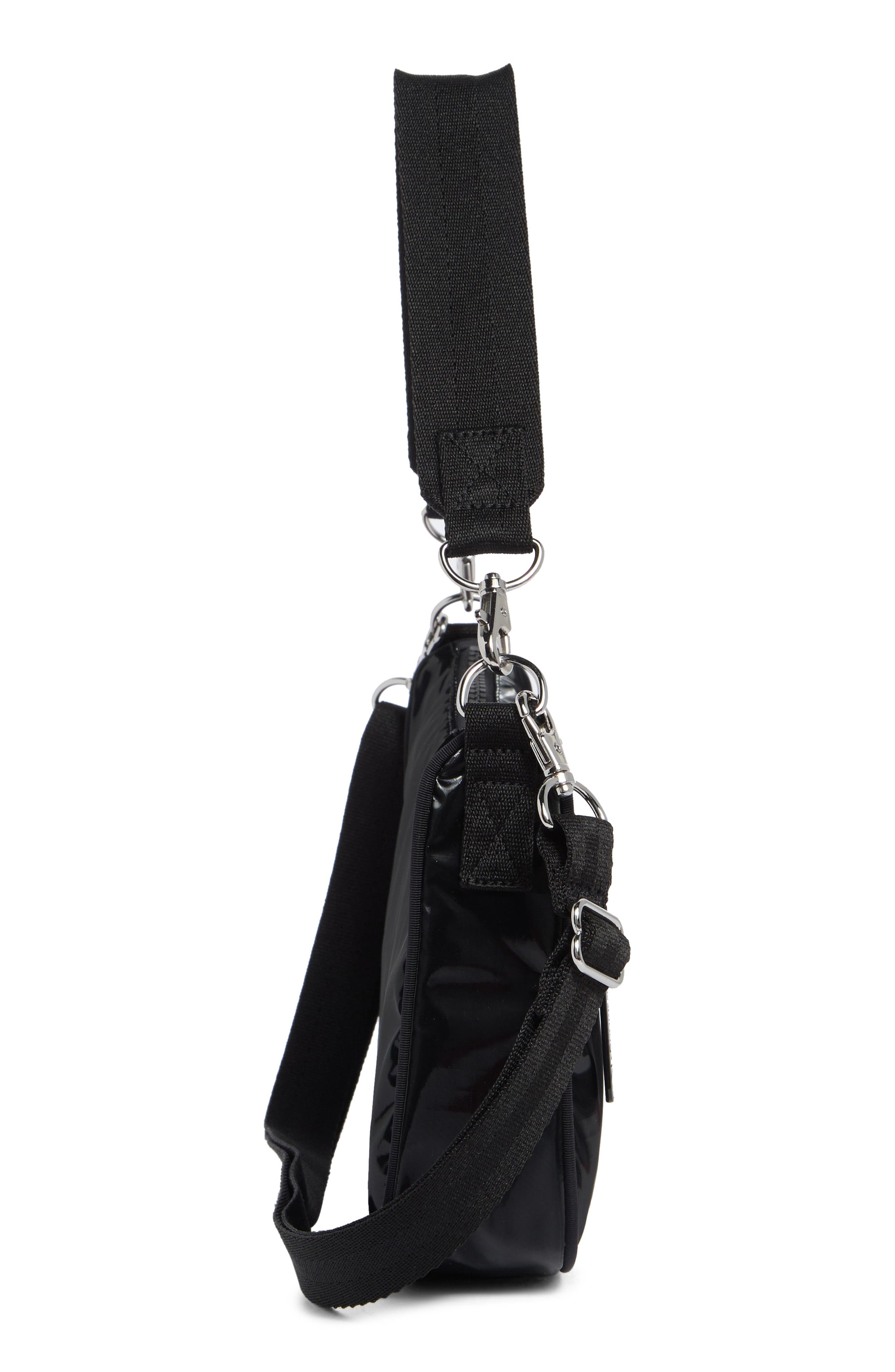 LeSportsac Small Convertible Shoulder Bag, Alternate, color, Black Shine