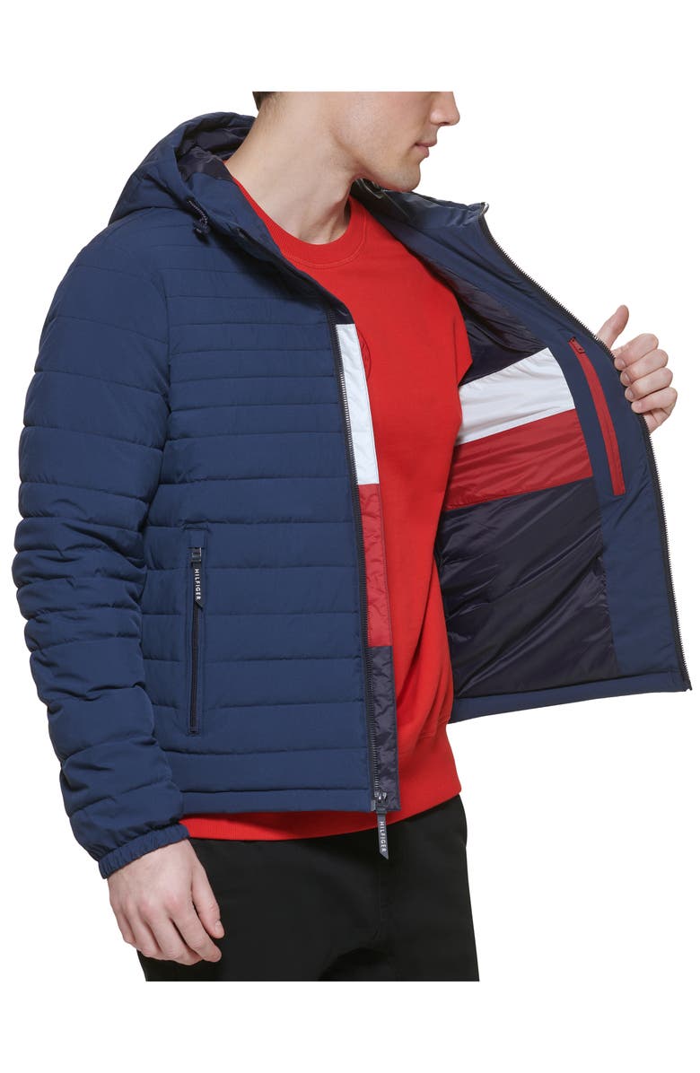 Tommy Hilfiger Quilted Zip Jacket, Alternate, color, Midnight