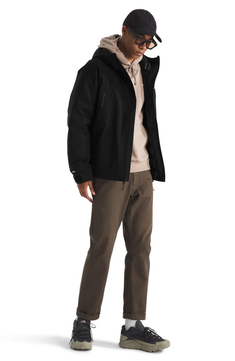 The North Face Mountain Range Waterproof Down Jacket, Alternate, color, Black