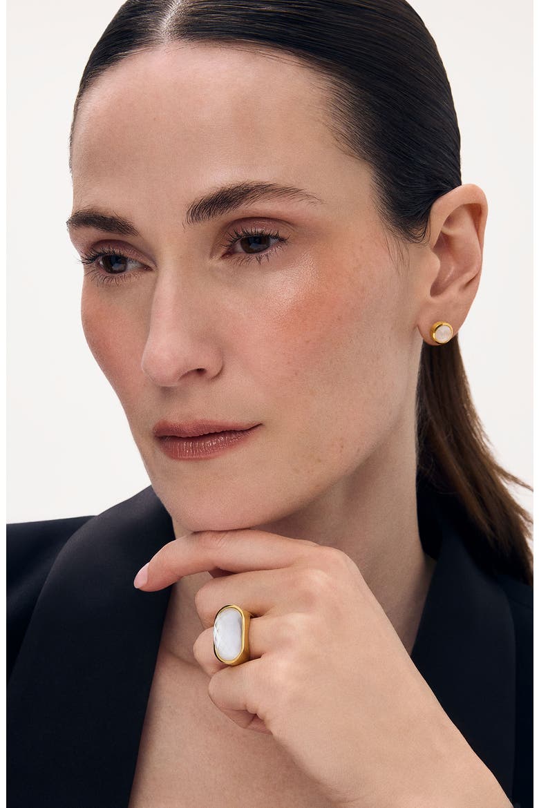 Mercer Stone Ring, Alternate, color, IRIDESCENT PEARL/ GOLD
