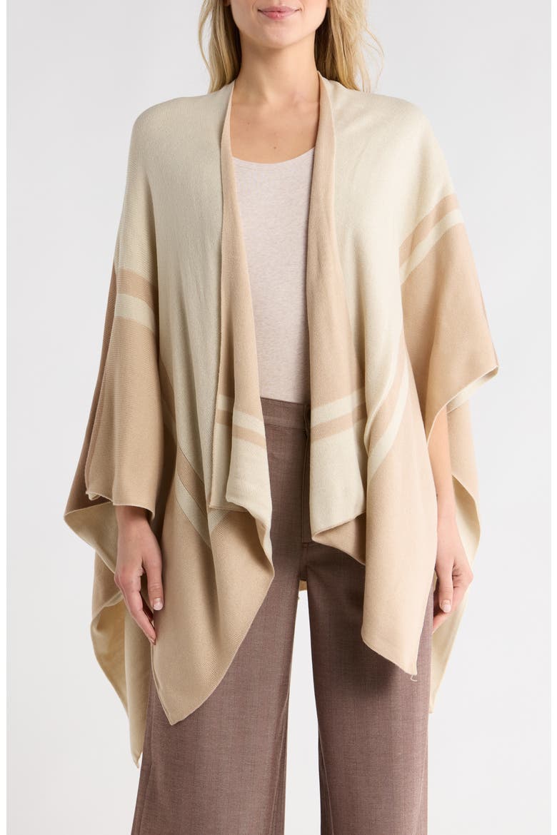 Border Print Transitional Ruana, Main, color, IVORY COMBO