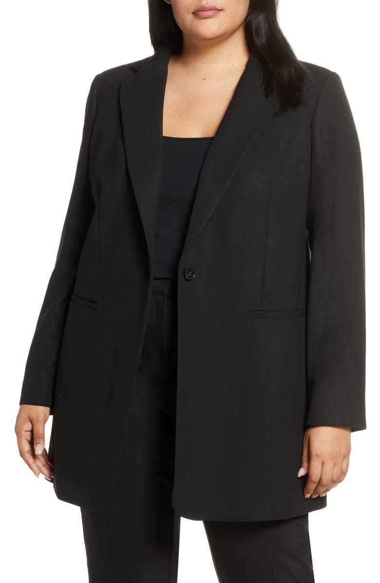 Lafayette 148 New York Beau Stretch Wool Blazer, Main, color, 