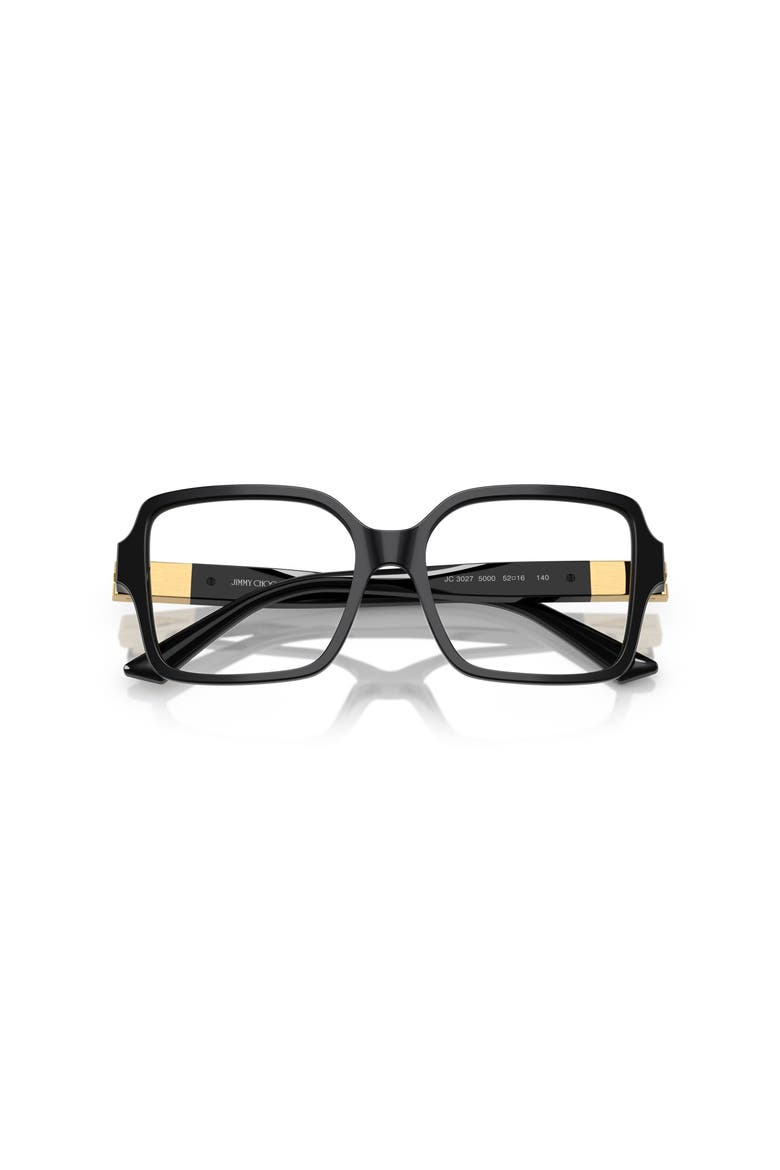 54mm Square optical glasses, Alternate, color, Black