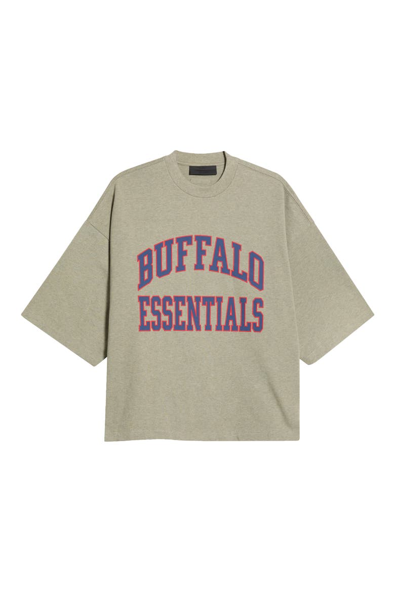 Buffalo Bills Merch Oversize Cotton Graphic T-Shirt, Alternate, color, HEATHER GREY