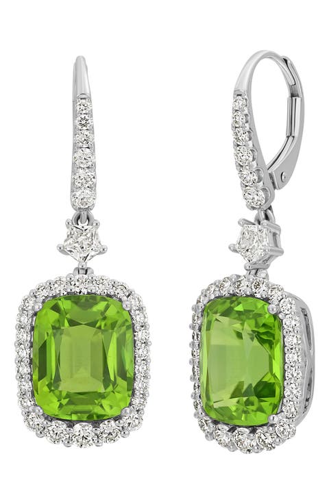 Iris Diamond & Peridot Drop Earrings (Nordstrom Exclusive)