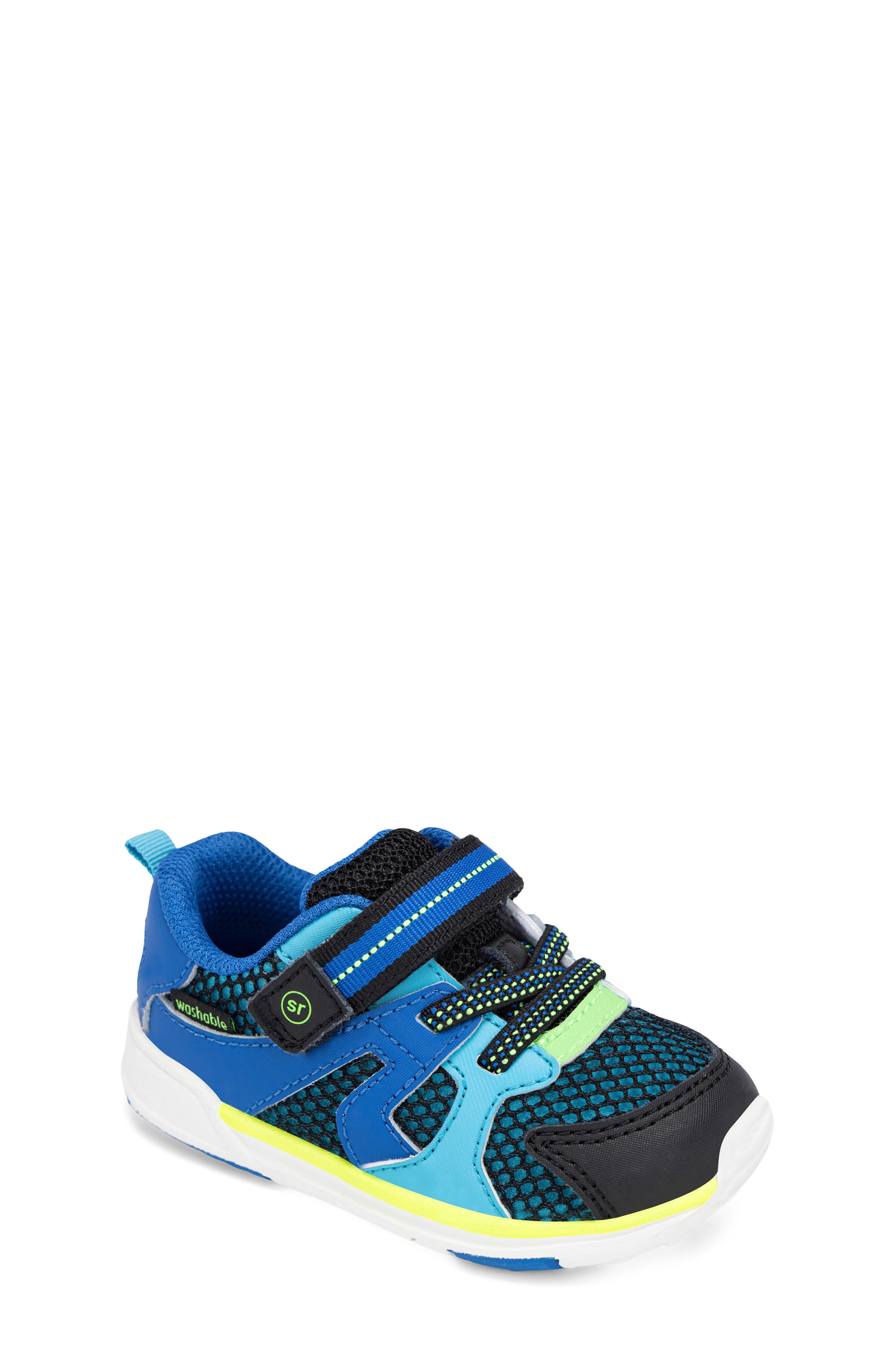 Stride Rite Kids' SRtech Velocity Sneaker, Main, color, Black/Blue