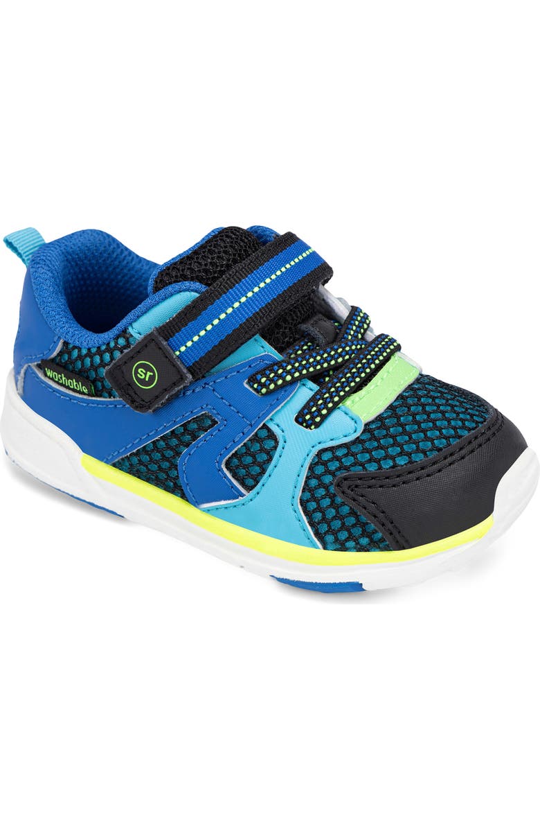 Stride Rite Kids' SRtech Velocity Sneaker, Main, color, Black/Blue