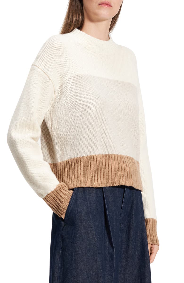 Theory Colorblock Wool & Cashmere Sweater, Alternate, color, 