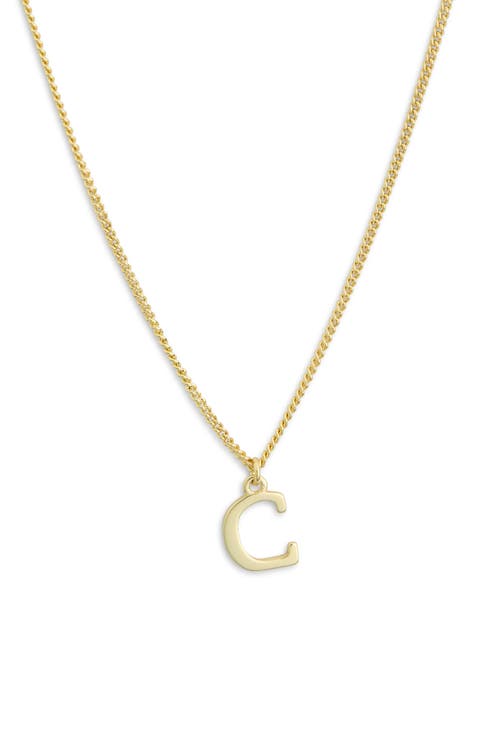 14K Gold Plated Initial Pendant Necklace