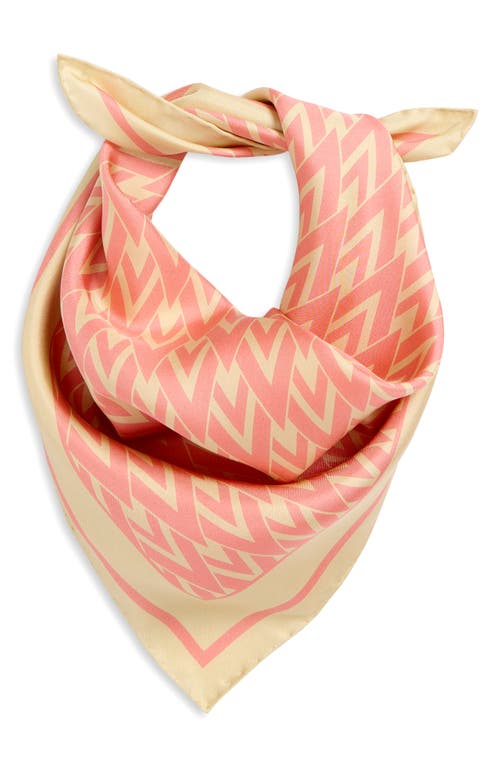 Shop Valentino Garavani Toute La V Silk Square Scarf In Red Multi
