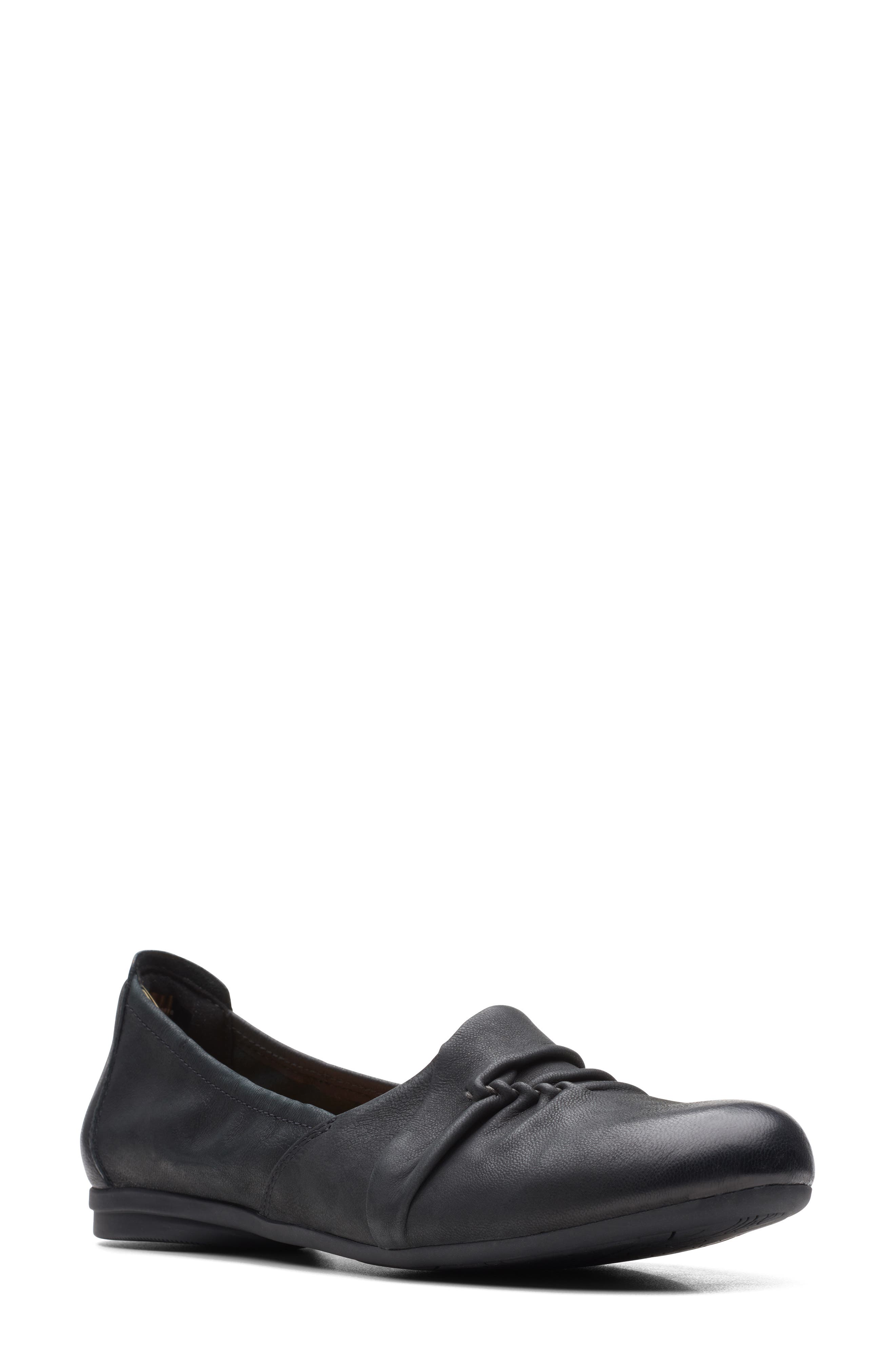Clarks<sup
®</sup
 Rena Way Flat, Main, color, Black
