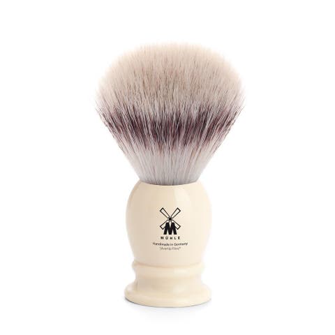 Classic Medium Faux Ivory Silvertip Fiber Shaving Brush