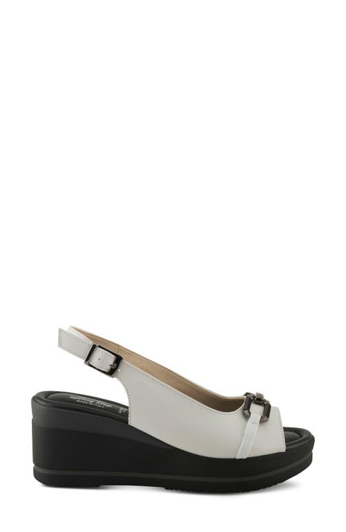 Spring Step Tamra Wedge Slingback Sandal In White