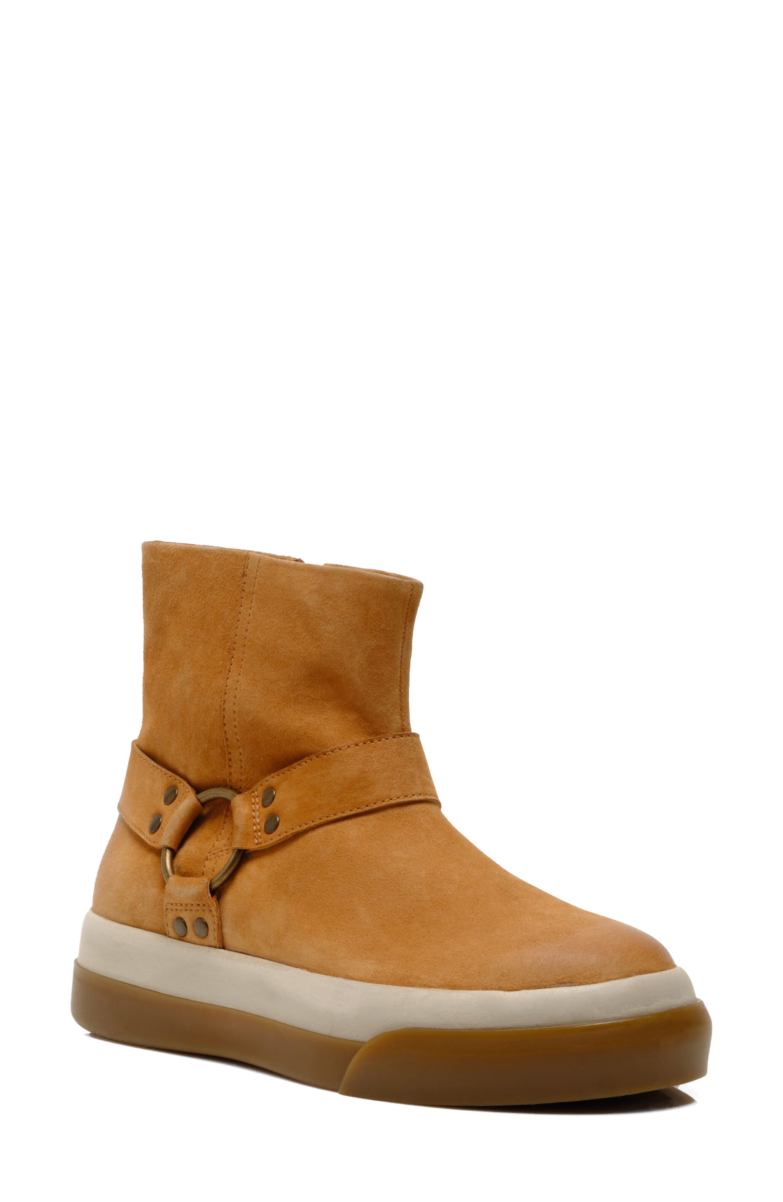 Bodhi Harness Sneaker Bootie, Main, color, TAN SUEDE