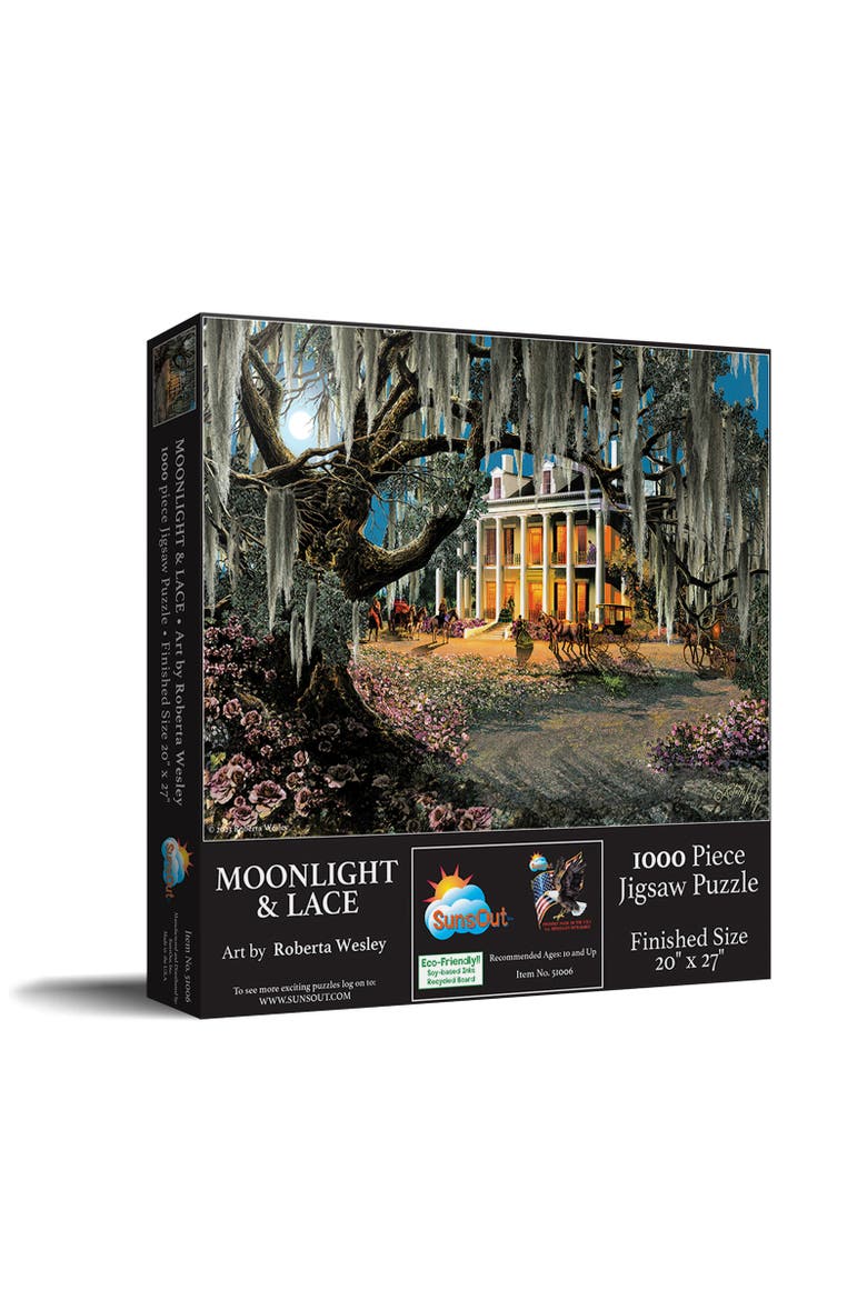 Moonlight & Lace 1000 piece Jigsaw Puzzle for Adults, Main, color, Multicolor