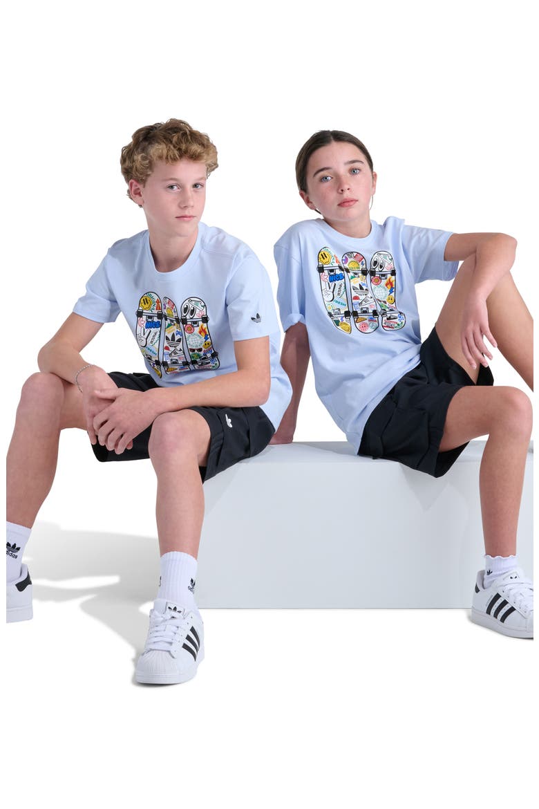 Kids' Skateboard Graphic T-Shirt, Alternate, color, LIGHT BLUE