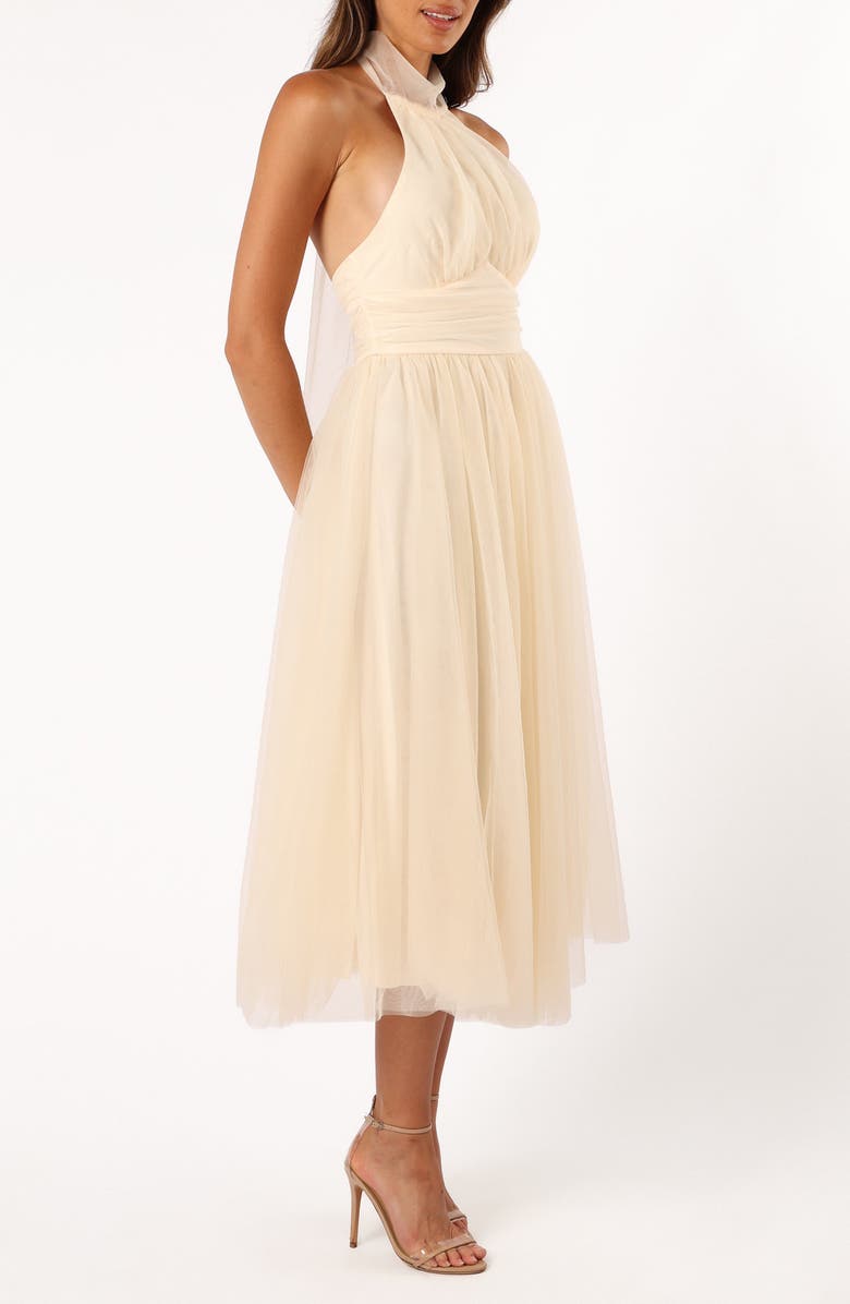Petal & Pup Aletta Tulle Halter Dress, Alternate, color, Cream