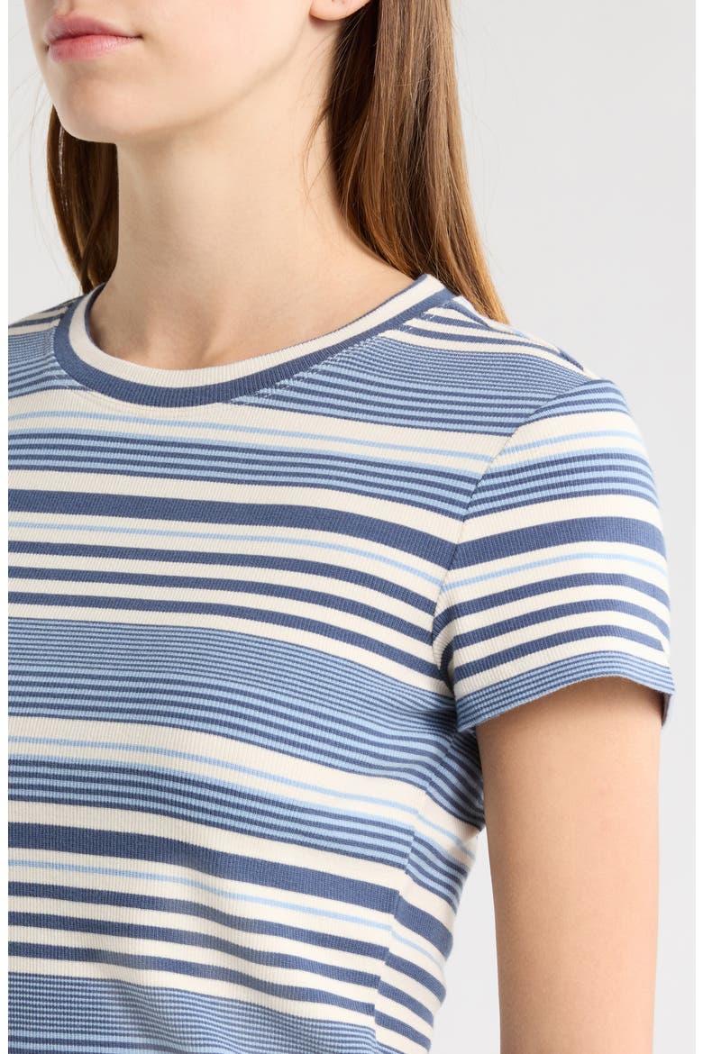 Lexi Rib Stripe Sun-In Crewneck T-Shirt, Alternate, color, BLUE MULTI STRIPE
