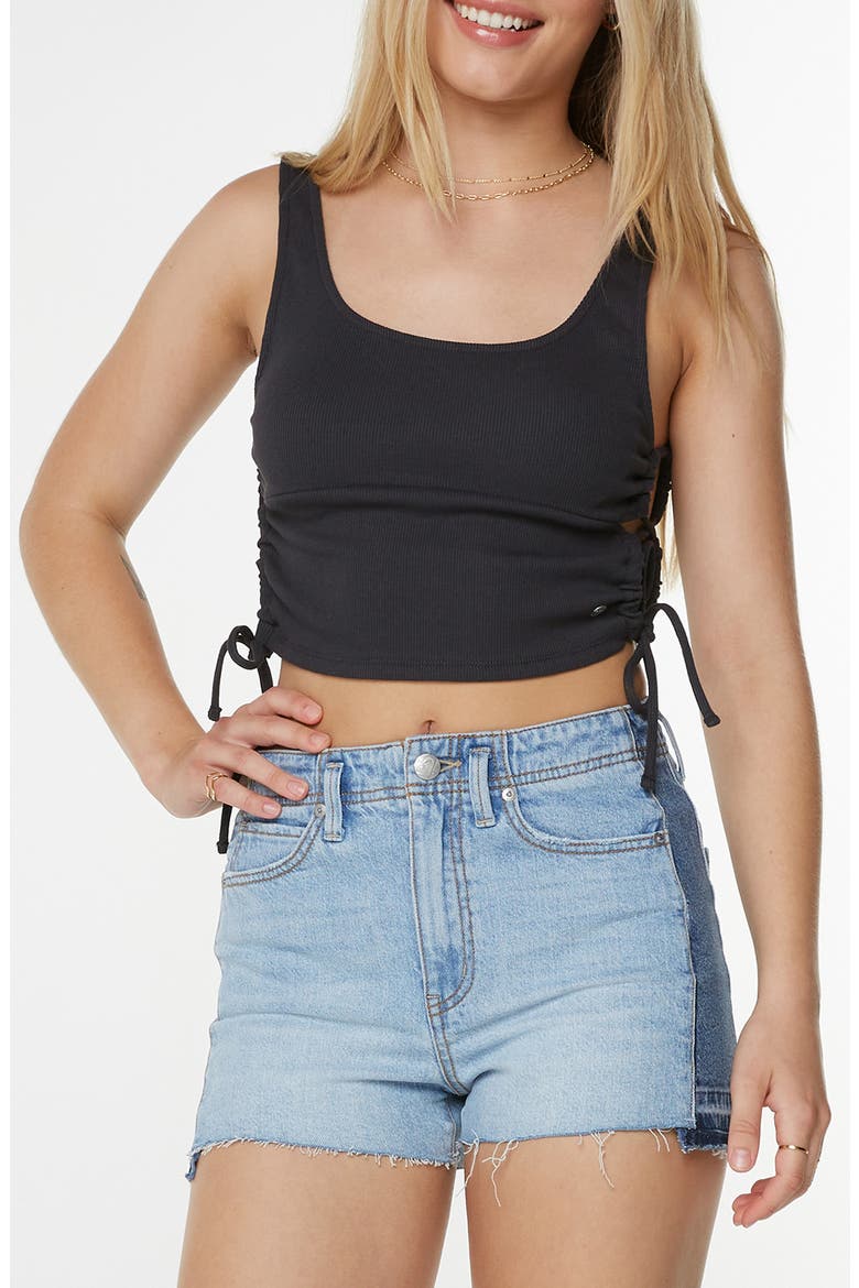 Surf Stoked Crop Rib Tank, Main, color, PHANTOM SOLID