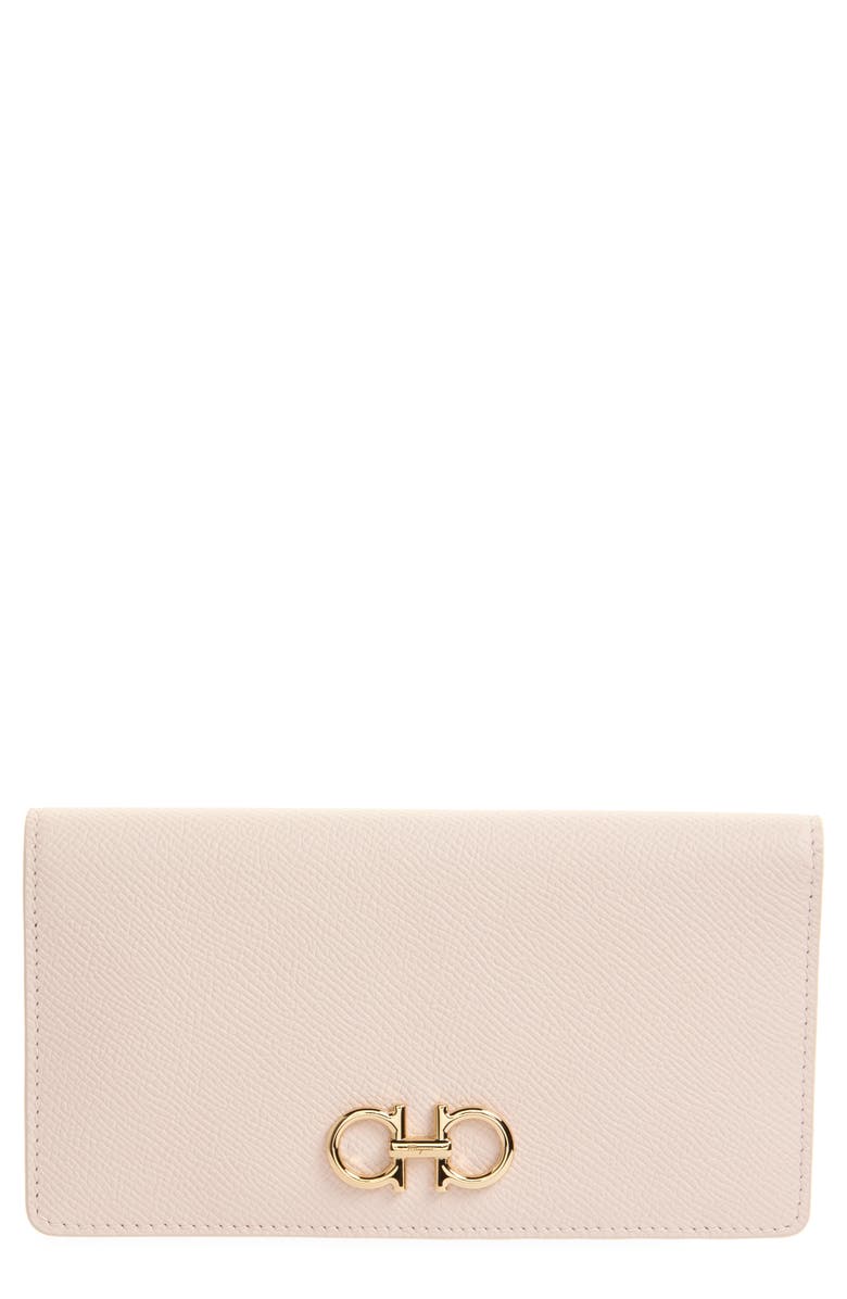 FERRAGAMO Gancini Leather Continental Wallet, Main, color, 