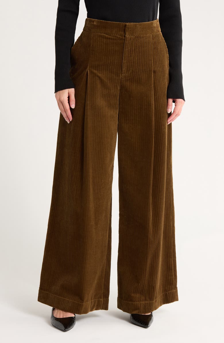 A.L.C. Andrew High Waist Corduroy Bootleg Pants, Main, color, Cedar