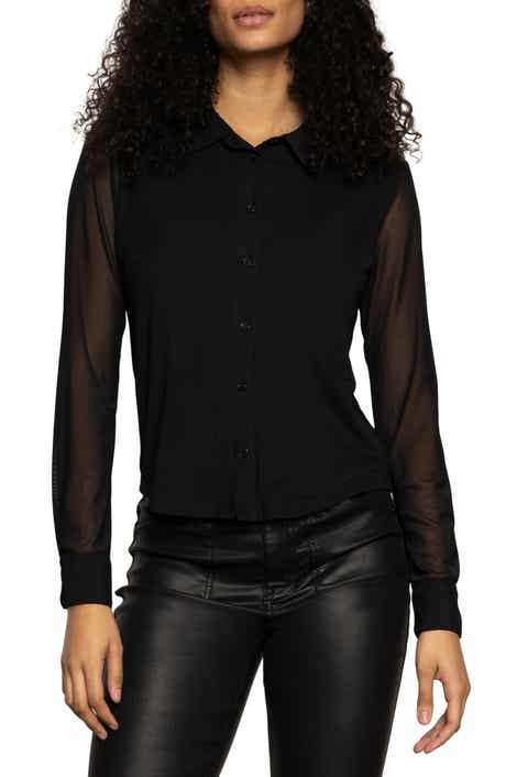 Sanctuary Mesh Button-Up Shirt