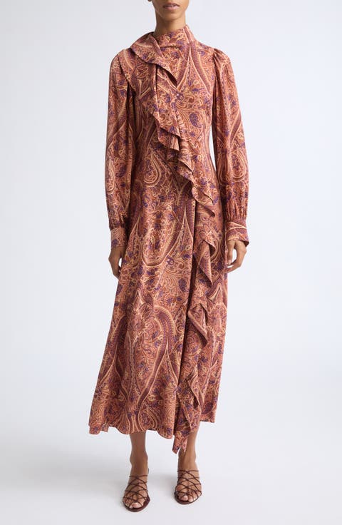 Sabrina Silk Midi Dress
