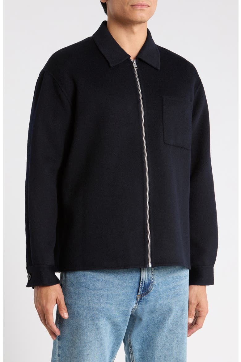 Double Face Zip Shirt Jacket, Alternate, color, DARK NAVY