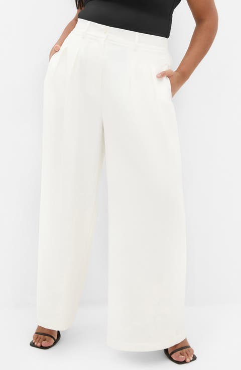 Abbie Wide Leg Pants (Plus)
