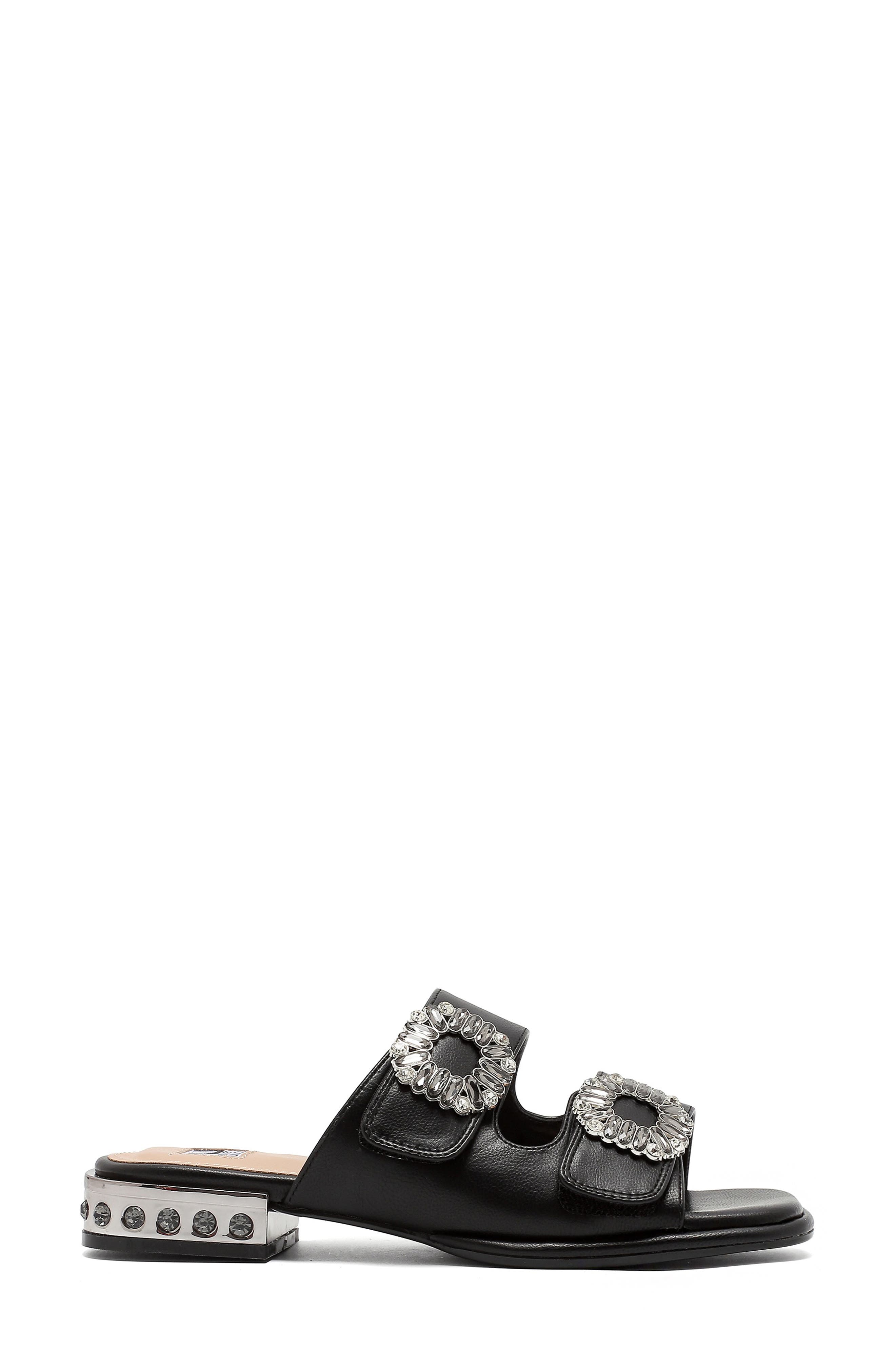 Resort Rhinestone Slide Sandal, Alternate, color, BLACK
