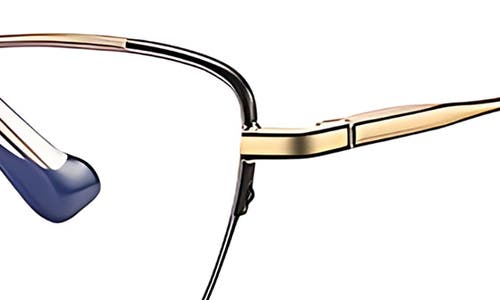 Fifth & Ninth Cora 54mm Cat Eye Blue Light Blocking Glasses In Gold