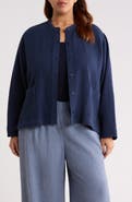 Eileen Fisher Seersucker Shirt Jacket