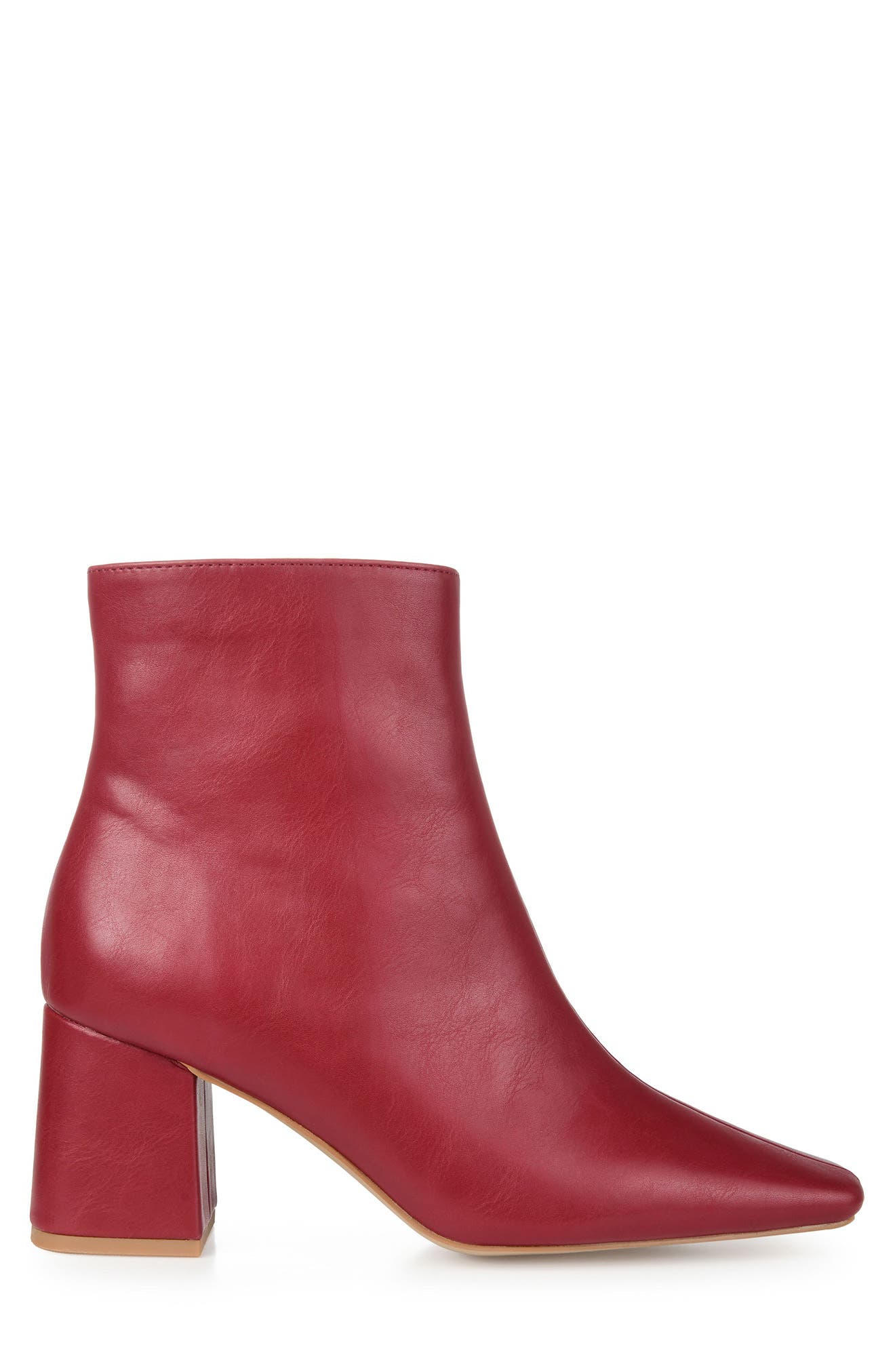 Haylinn Vegan Leather Bootie, Alternate, color, BRICK